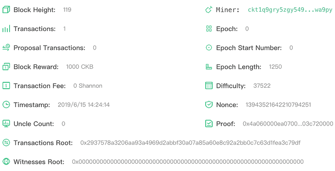 CKB区块信息: Epoch 0